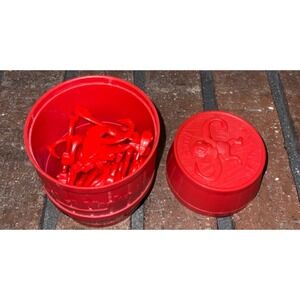 Lakeside Barrel of Monkeys Classic Red Plastic Dexterity Game Vintage Style Toy